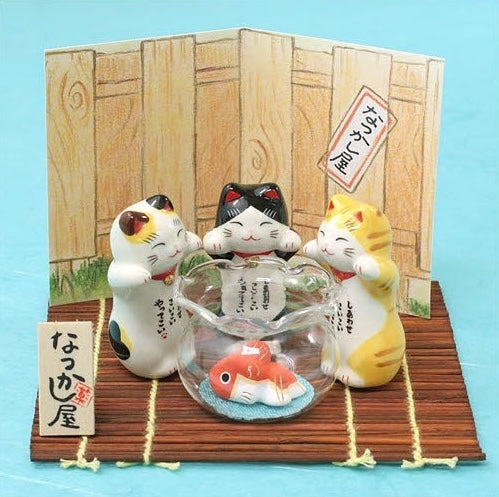 Diorama Chat Japonais Maneki-neko – Fratrie de l’Amitié 4,8 cm - Figurine