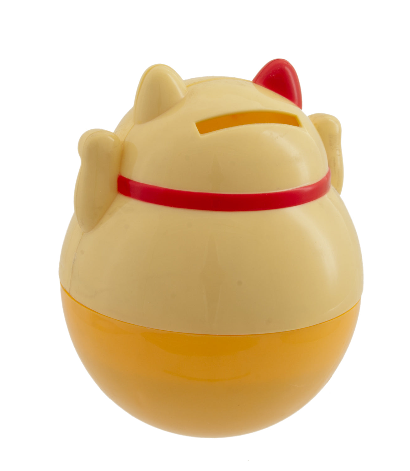 Tirelire Chat Japonais Maneki-Neko Orange Culbuto 15 cm