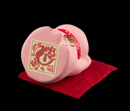 Statuette Chat Japonais Rose – Maneki-neko Bonheur Kawaii 5 cm