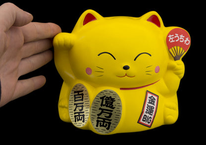 Brûleur d'Encens Maneki Neko Jaune – Céramique Japonaise