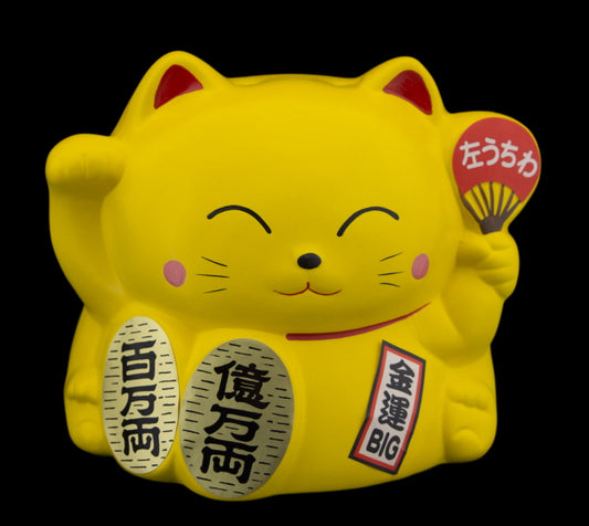 Brûleur d'Encens Maneki Neko Jaune – Céramique Japonaise