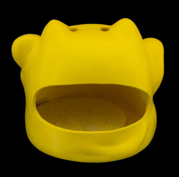 Brûleur d'Encens Maneki Neko Jaune – Céramique Japonaise