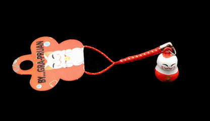 Charm Maneki Neko avec Grelot – Porte-Bonheur Japonais en Métal