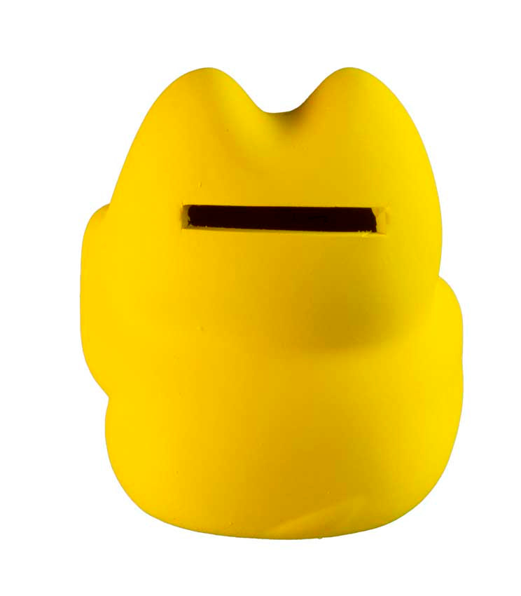 Tirelire Chat Japonais Maneki-Neko Jaune en Céramique
