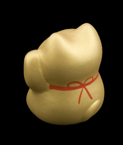 Figurine Maneki-Neko Doré Fuku en Céramique – Chat Japonais du Bonheur 5 cm
