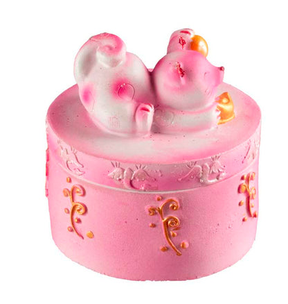 Petite boîte Maneki-Neko Rose en Résine – Figurine Chat Décoratif