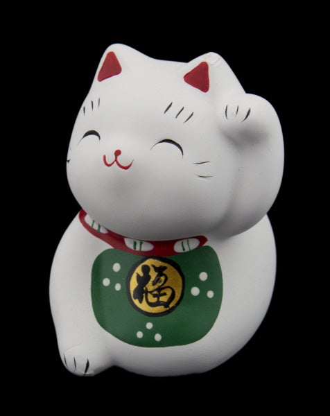Figurine Chat Japonais Bobtail Maneki-Neko en Polyrésine – Décoration Kawaii 6,5 cm