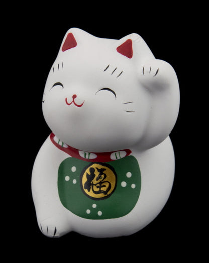 Figurine Chat Japonais Bobtail Maneki-Neko en Polyrésine – Décoration Kawaii 6,5 cm