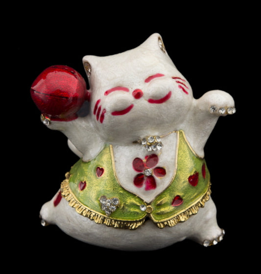 Boîte à Secret Chat Japonais Maneki Neko – Veste Verte