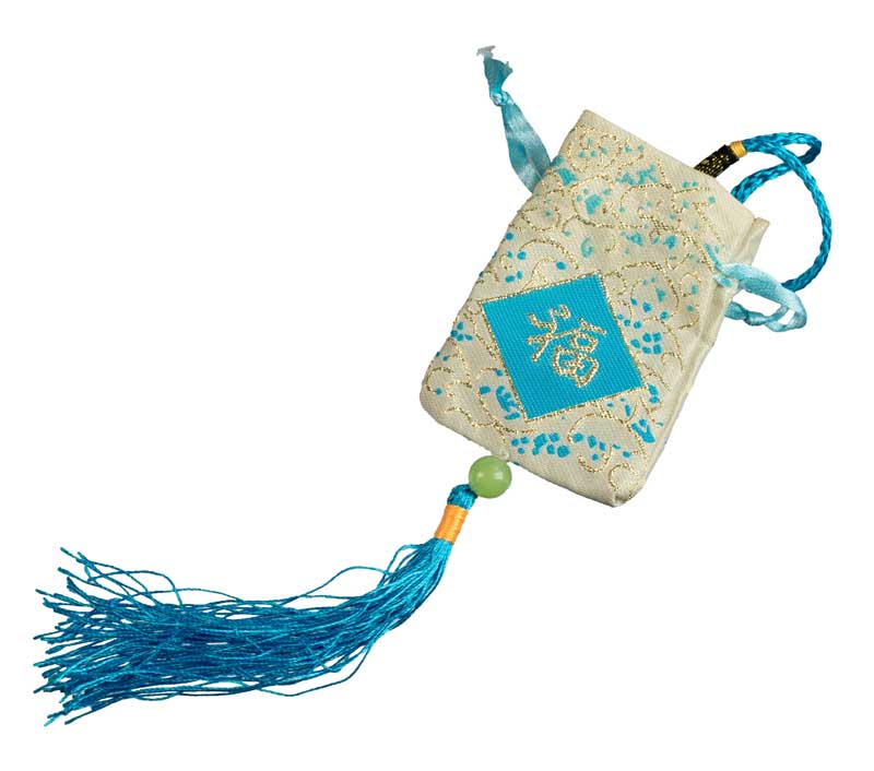 Omamori Japonais Bleu – Talisman Porte-Bonheur Traditionnel