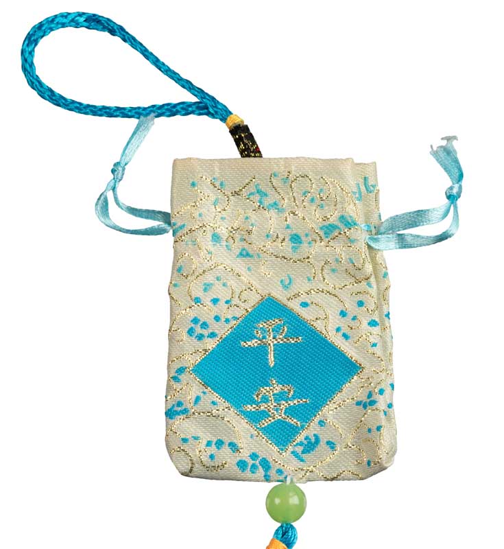 Omamori Japonais Bleu – Talisman Porte-Bonheur Traditionnel