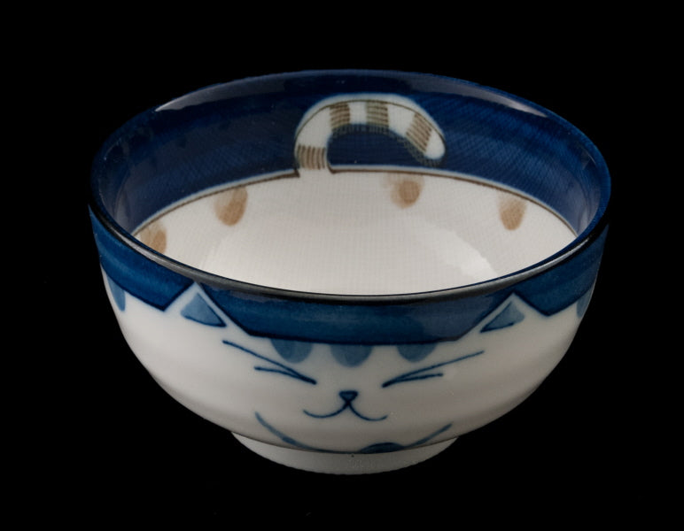 Bol à Riz Japonais Maneki Neko en Porcelaine – Fabriqué au Japon - 11,5 - 12,8 - 15 cm