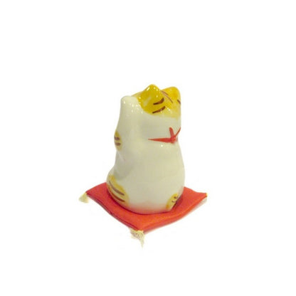 Figurine Chat Japonais Maneki-neko Bobtail Blanc de Collection – Série Limitée 7,5 cm