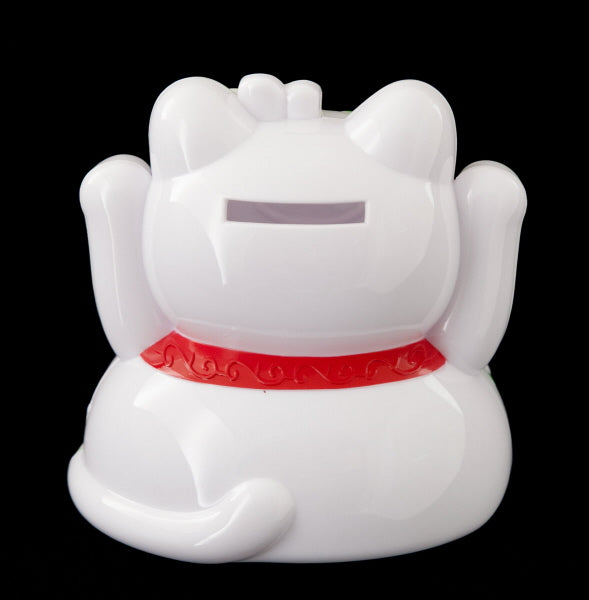 Tirelire Chat Japonais Maneki-Neko Blanc 10 cm