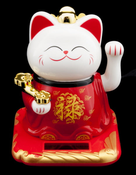 Chat Japonais Maneki Neko  – Figurine Solaire Animée