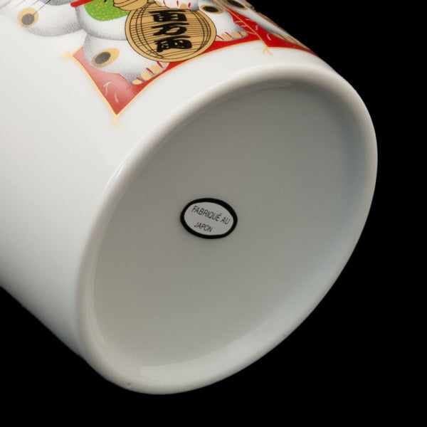 Mug Chat Japonais Maneki Neko en Porcelaine – Fabriqué au Japon