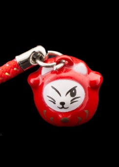 Charm Maneki Neko Métal – Bijou de Téléphone Porte-Bonheur Japonais