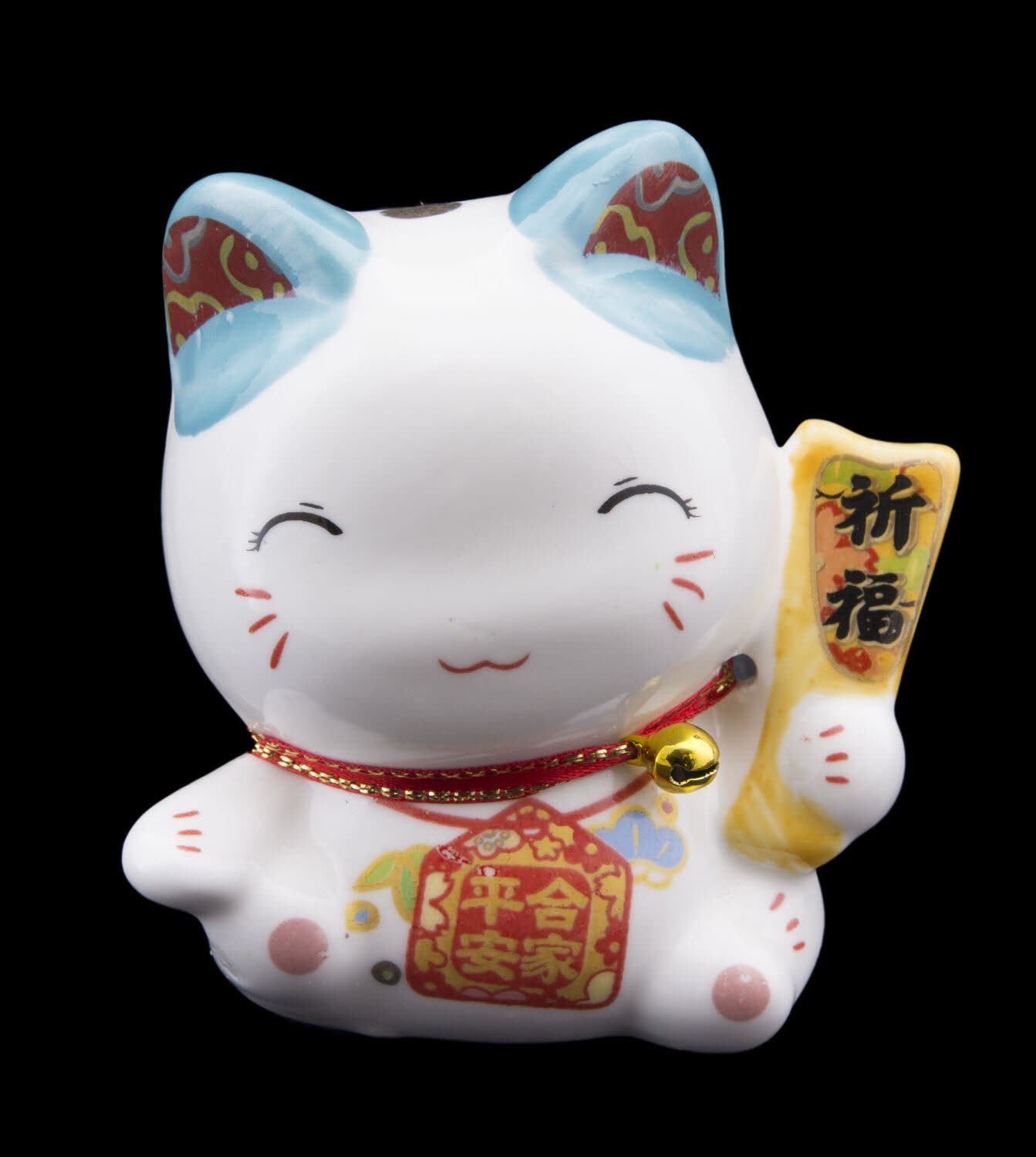 Tirelire chat japonais 10cm ceramique Made in Japan Maneki Neko 40648