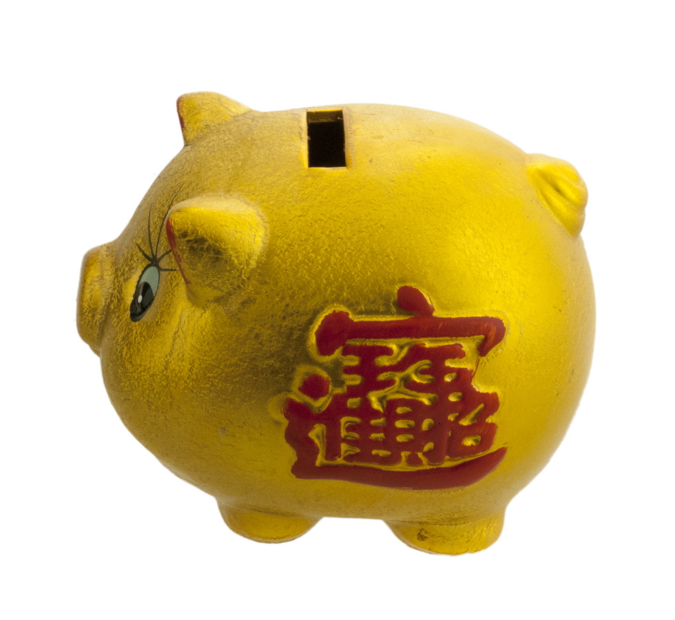 Tirelire chinoise pour enfants - Tirelire cochon porte-bonheur  personnalisée - Décoration parfaite - Tirelire (taille : L)